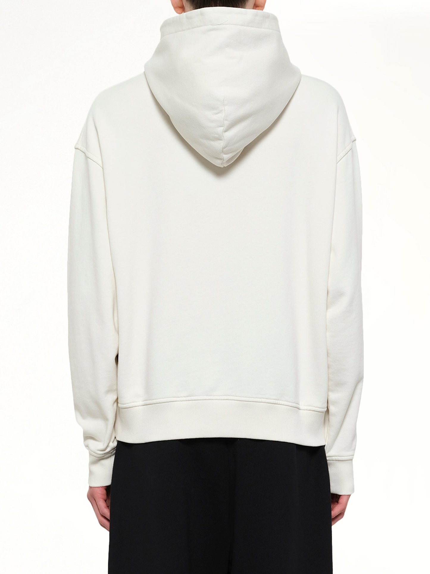 PALM ANGELS Neck Logo Regular Hoodie (White)