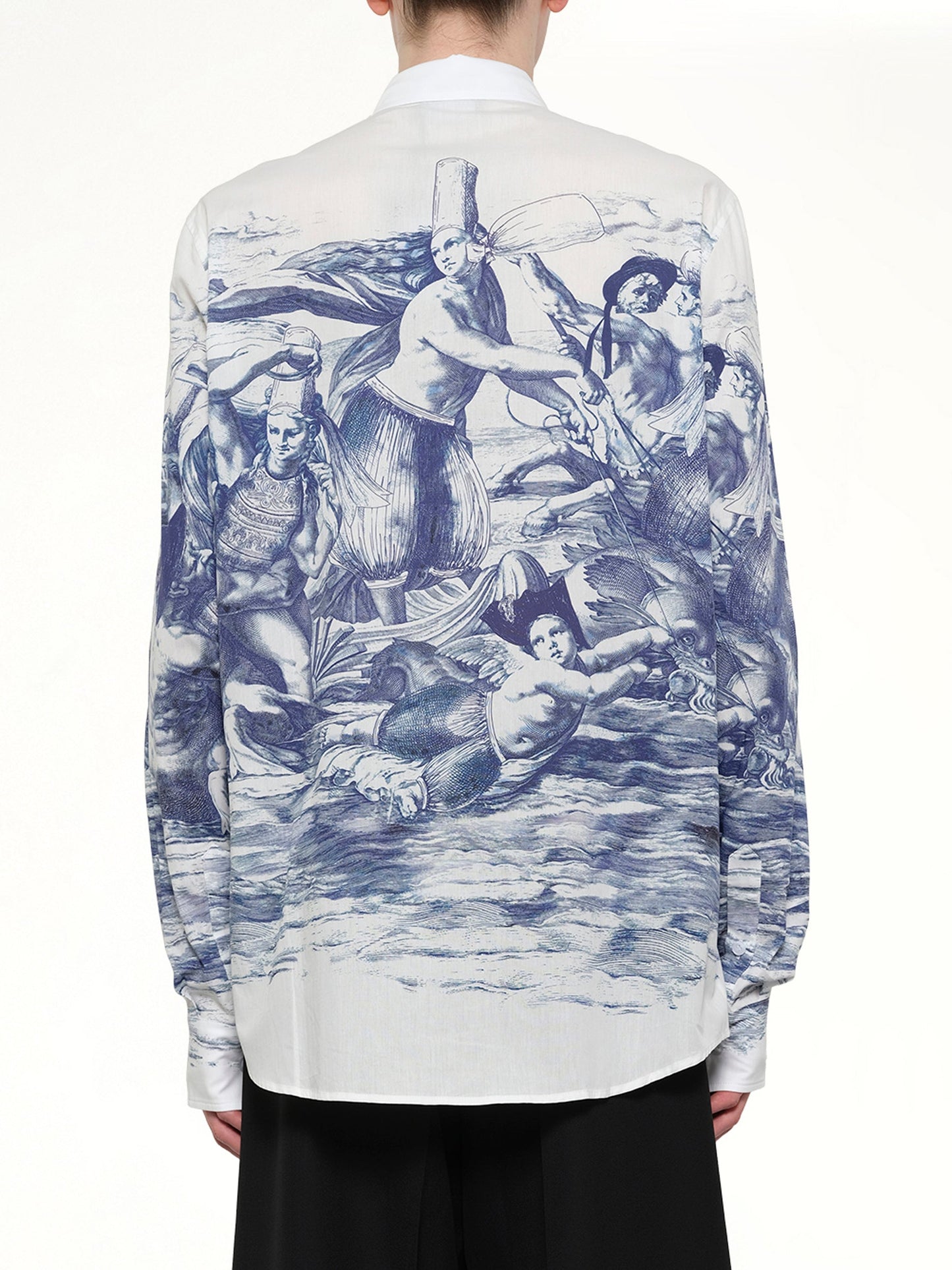 EGONLAB Breizh print Long Sleeve Shirt (Blue)