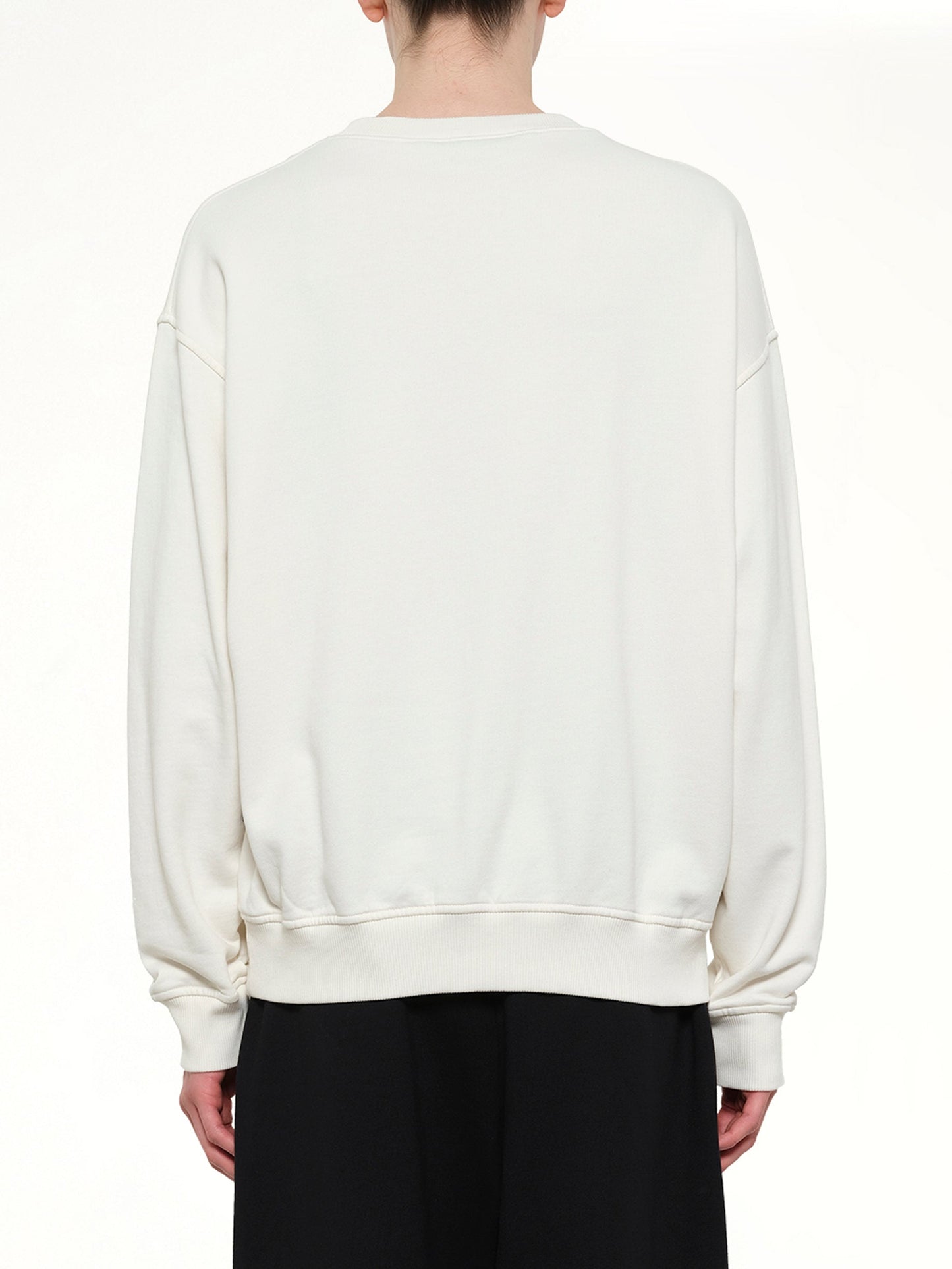PALM ANGELS Neck Logo Regular Sweatshirt (White)
