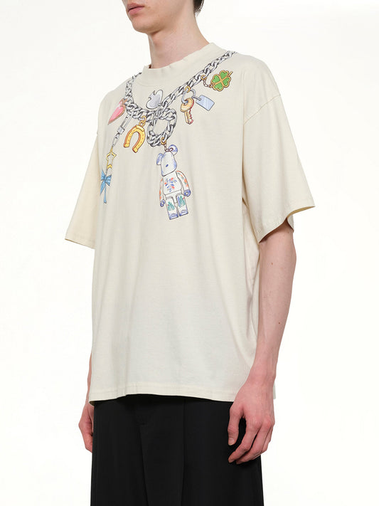EGONLAB Bearbrick Print Cotton T-Shirt (White)