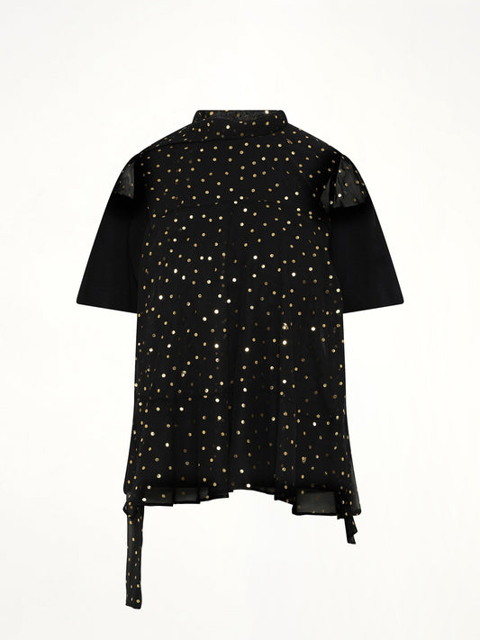SACAI Polka Dot T-Shirt (Black)