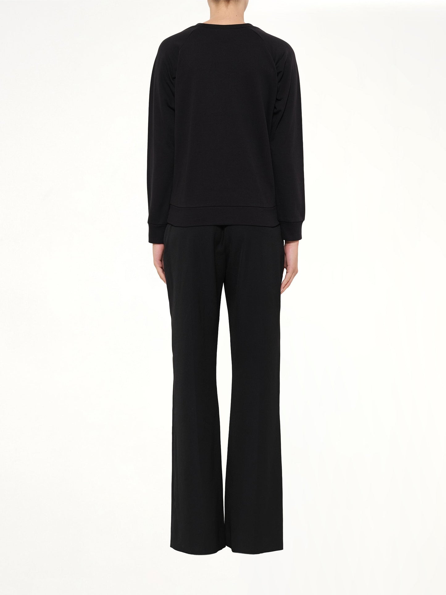 LANVIN Embroidered Jersey Top (Black)