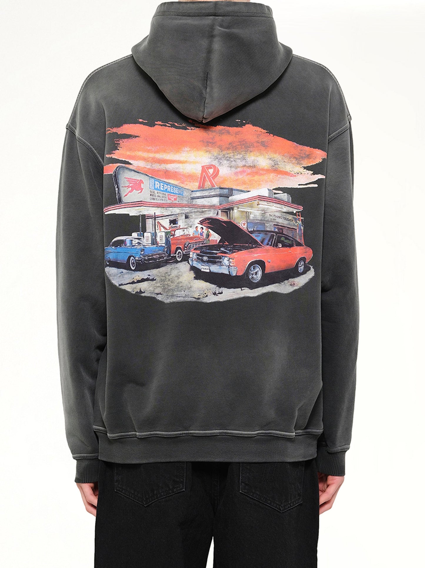 REPRESENT 24 Hour Service Hoodie (Black)