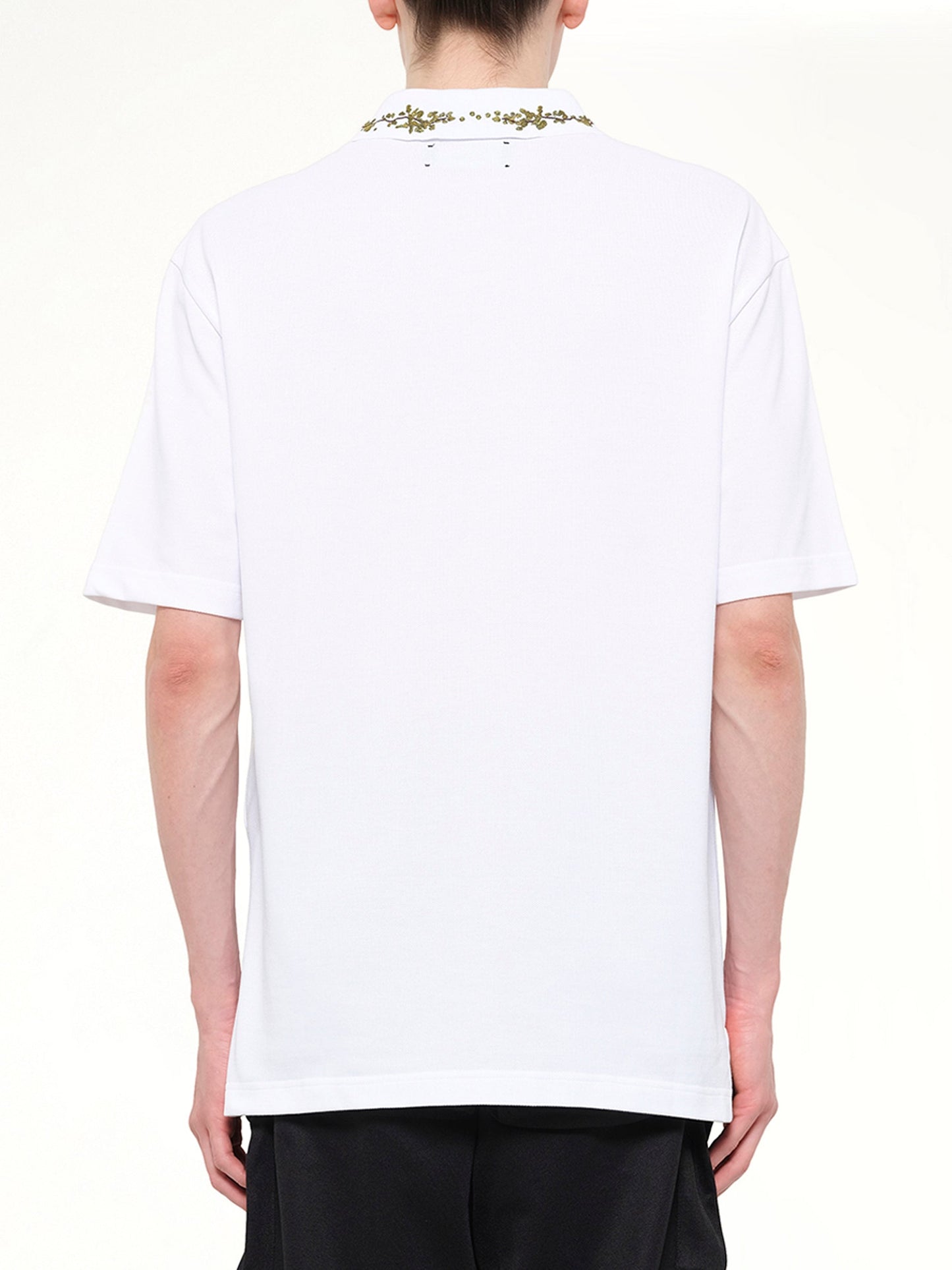 Amiri Floral Collar Polo (White)