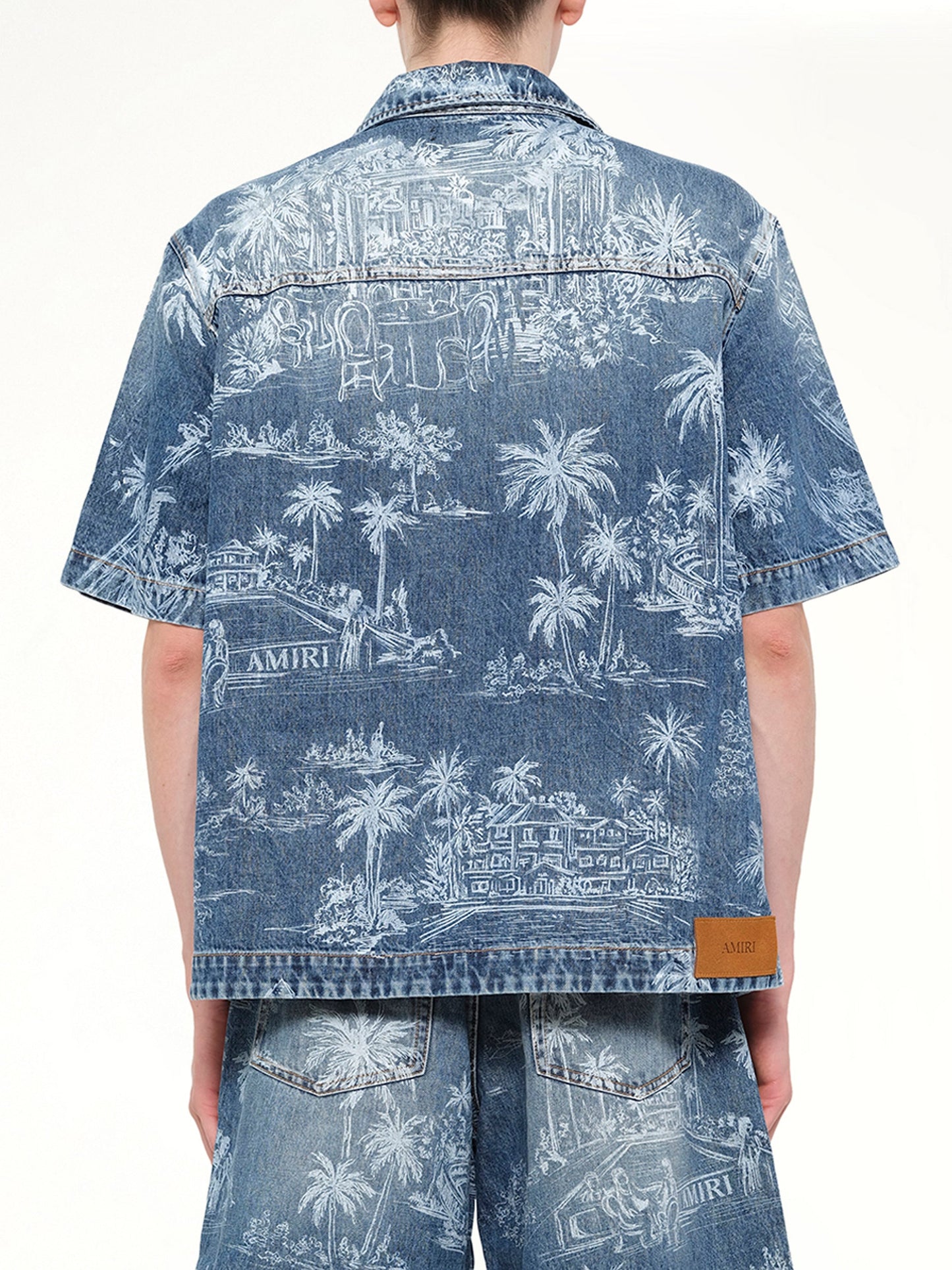 AMIRI Chateau Palms Denim Shirt (Indigo)