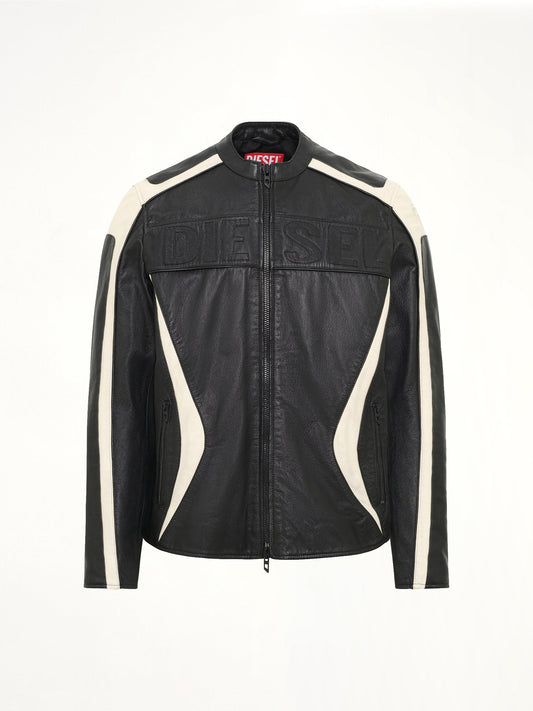 DIESEL L-ADAM Leather Jacket (Black)