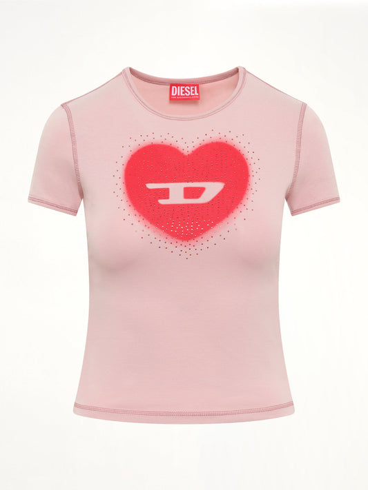 DIESEL T-UNCUTIES-LONG-S5 T-Shirt (Pink)