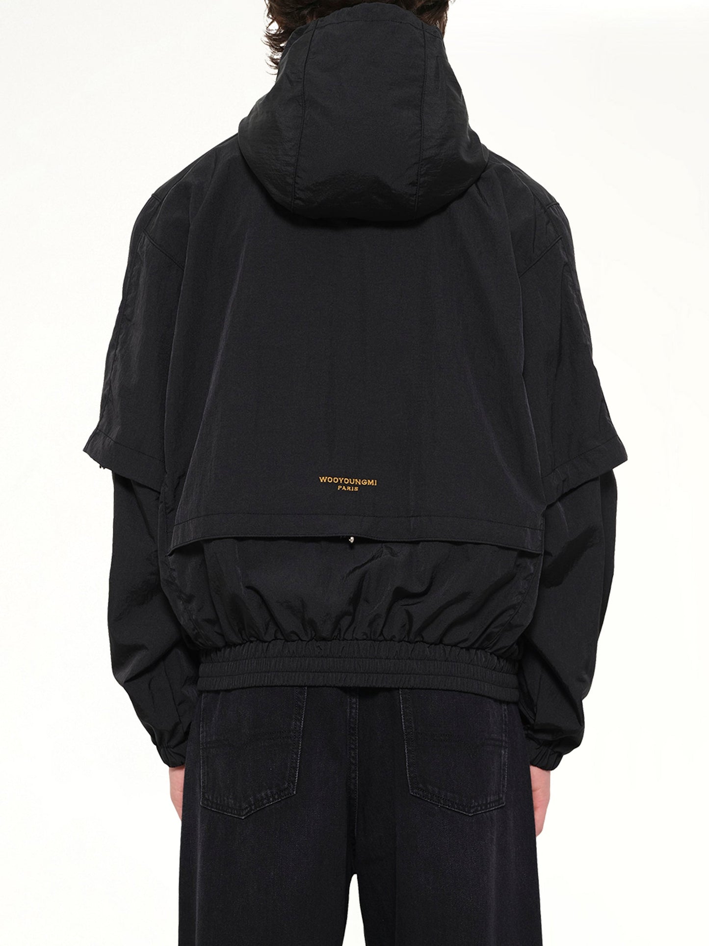 WOOYOUNGMI Detachable Sleeve Windbreaker (Black)