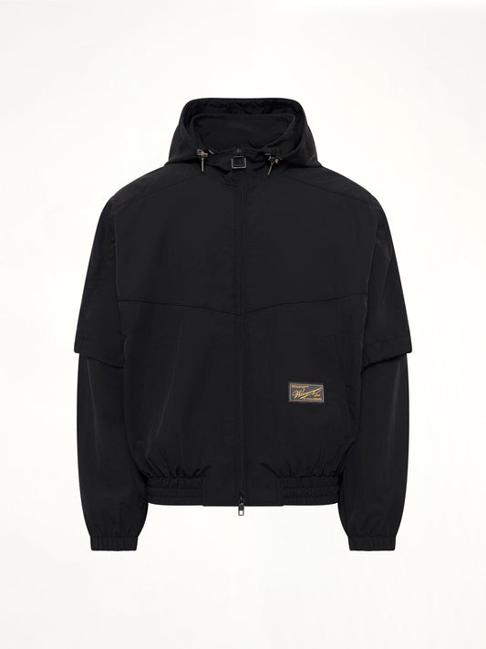 WOOYOUNGMI Detachable Sleeve Windbreaker (Black)
