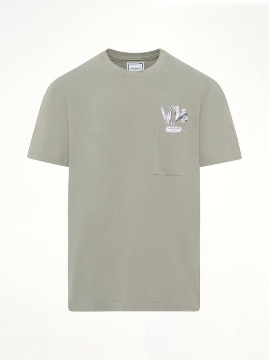 WOOYOUNGMI Flower Print T-Shirt (Khaki)