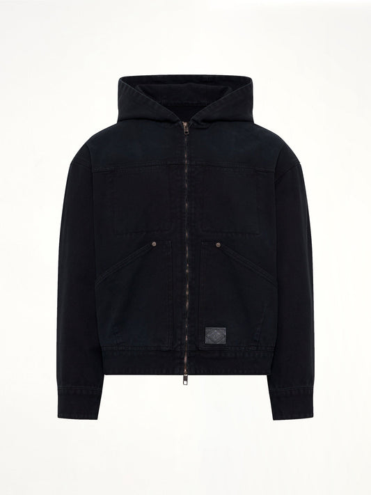 WOOYOUNGMI Hooded Work Jacket (Navy)
