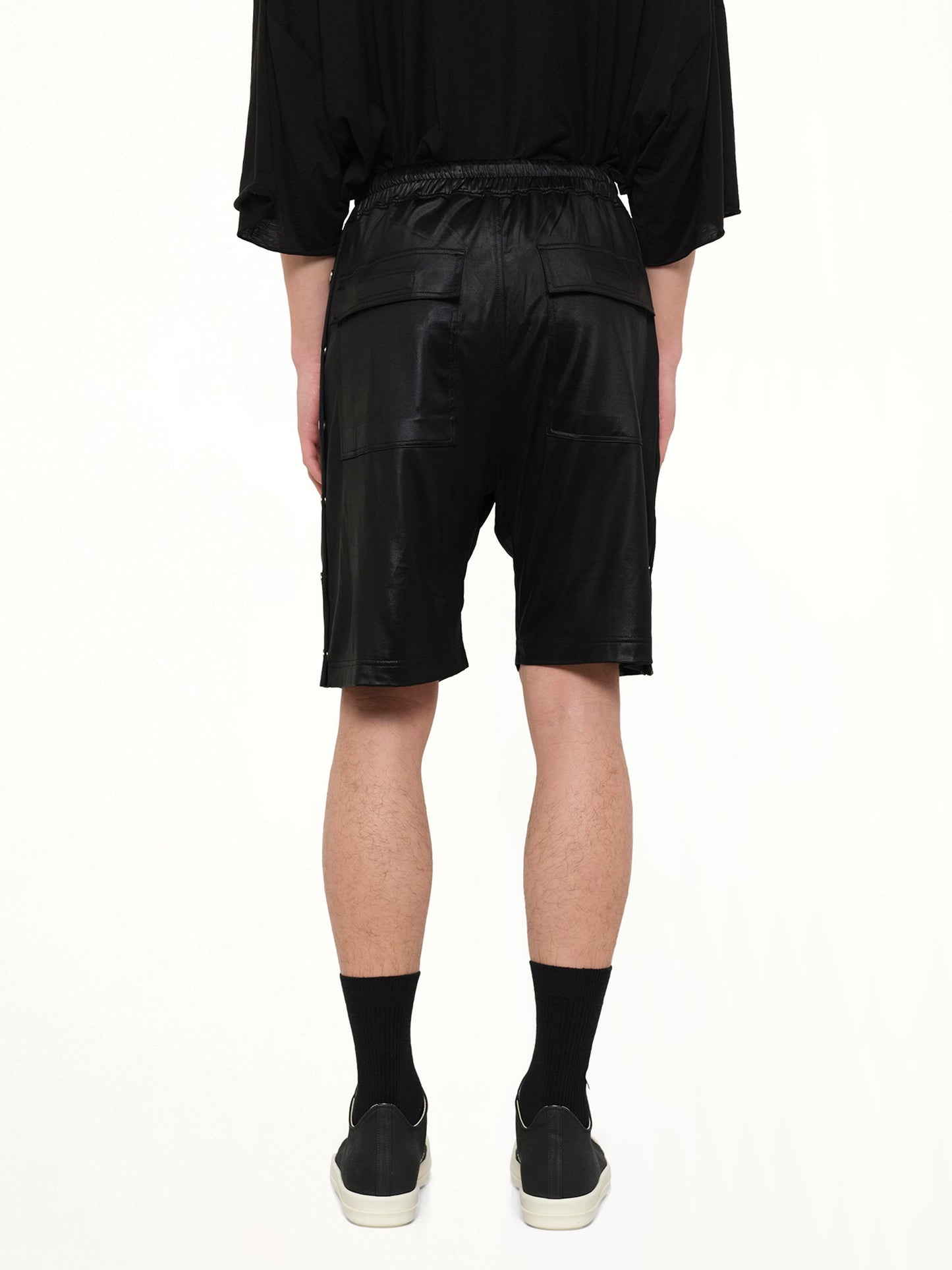RICK OWENS DRKSHDW Light Wide Pusher Shorts (Black)