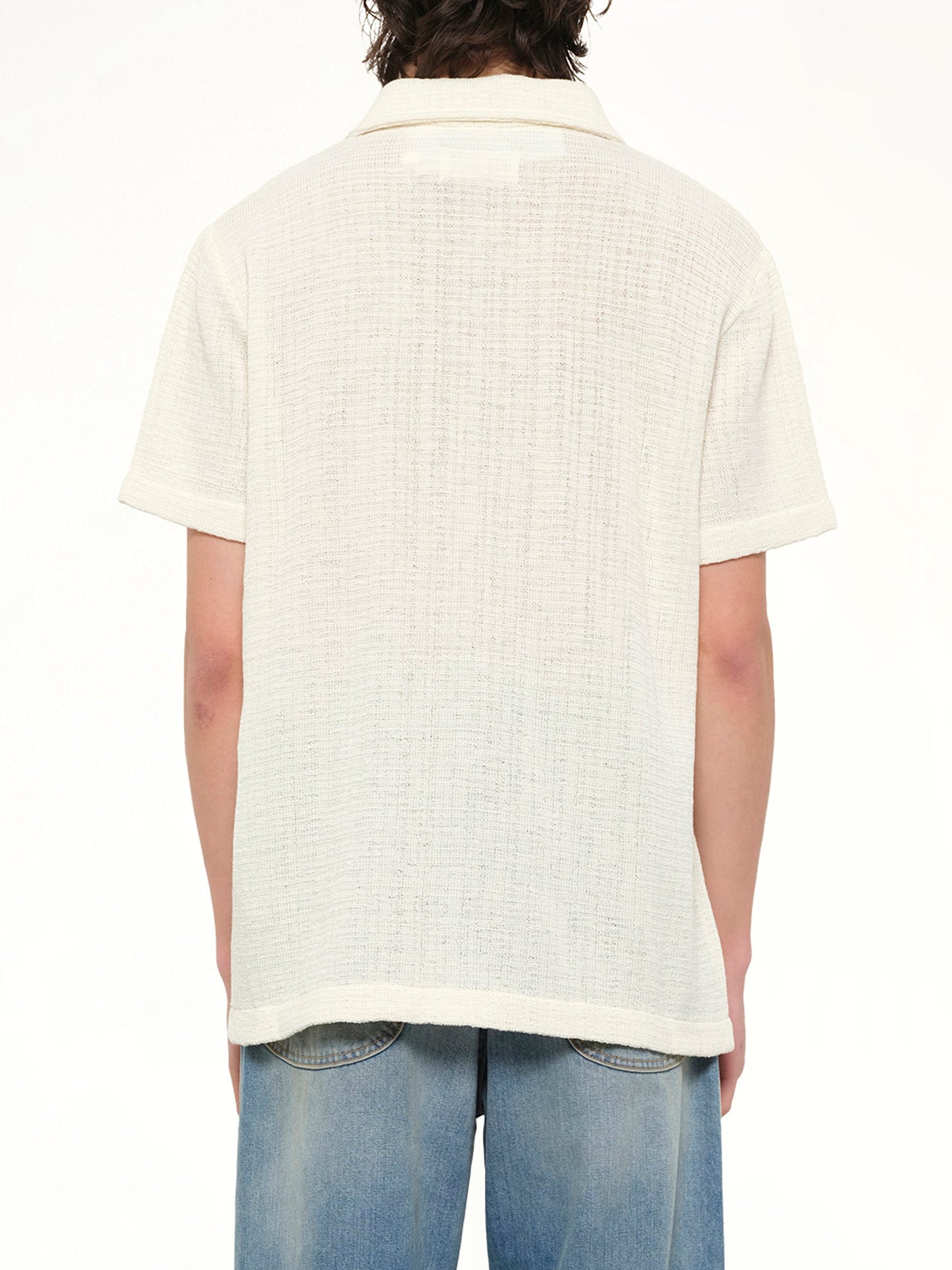 MAISON MARGIELA Linen Short Sleeve Shirt (White)