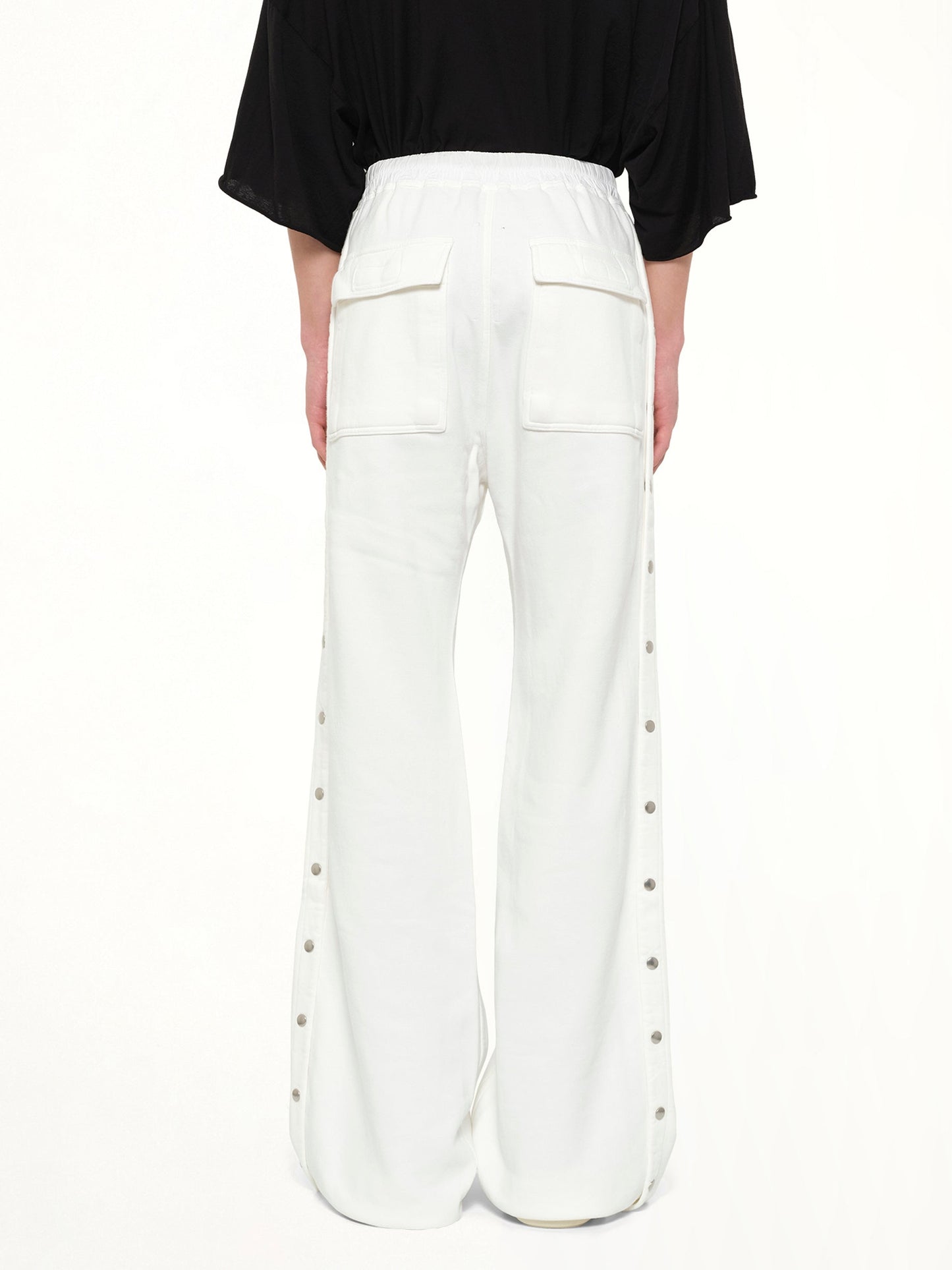 RICK OWENS DRKSHDW Wide Pusher Pants (White)