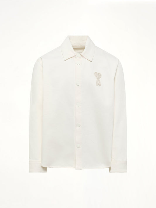 AMI PARIS Knitted ADC Overshirt (White)