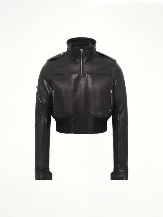 RICK OWENS Rev Leather Jacket (Black)