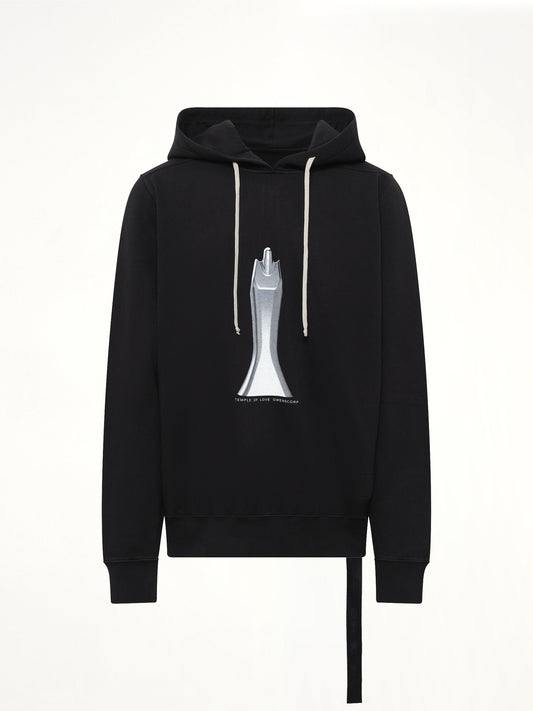 RICK OWENS DRKSHDW Statue Oversized Hoodie (Black)