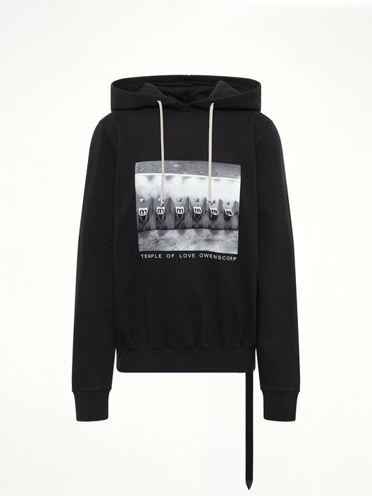 RICK OWENS DRKSHDW Urinal Oversized Hoodie (Black)