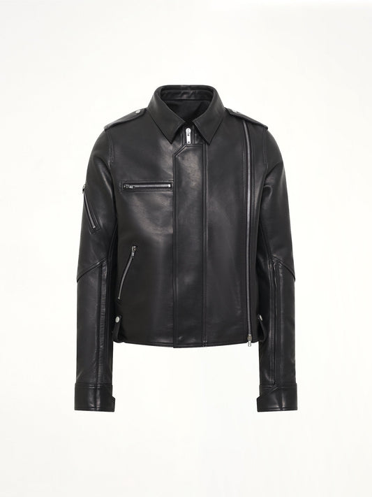 RICK OWENS Vega Leather Jacket (Black)