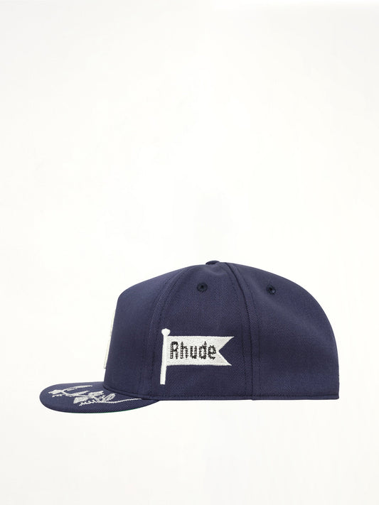 RHUDE Grapevine R-Crown Fitted Hat (Navy)