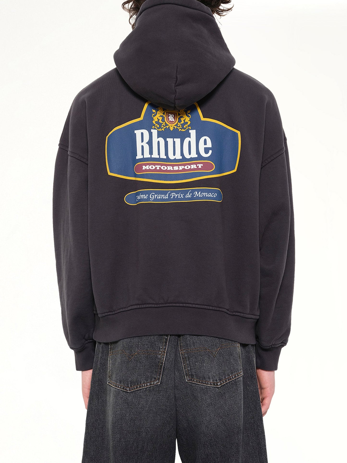 RHUDE Racing Crest Hoodie (Black)