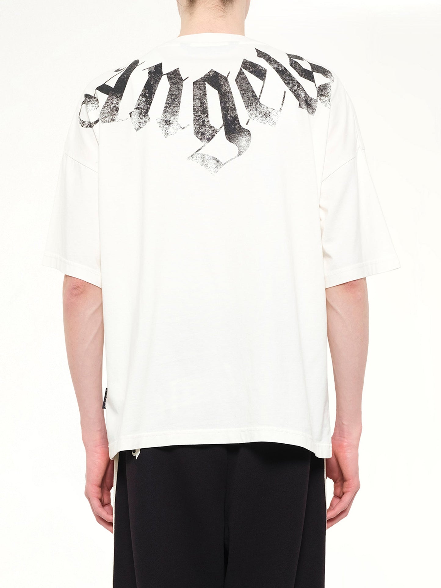 PALM ANGELS Big Neck Logo Loose T-Shirt (White)