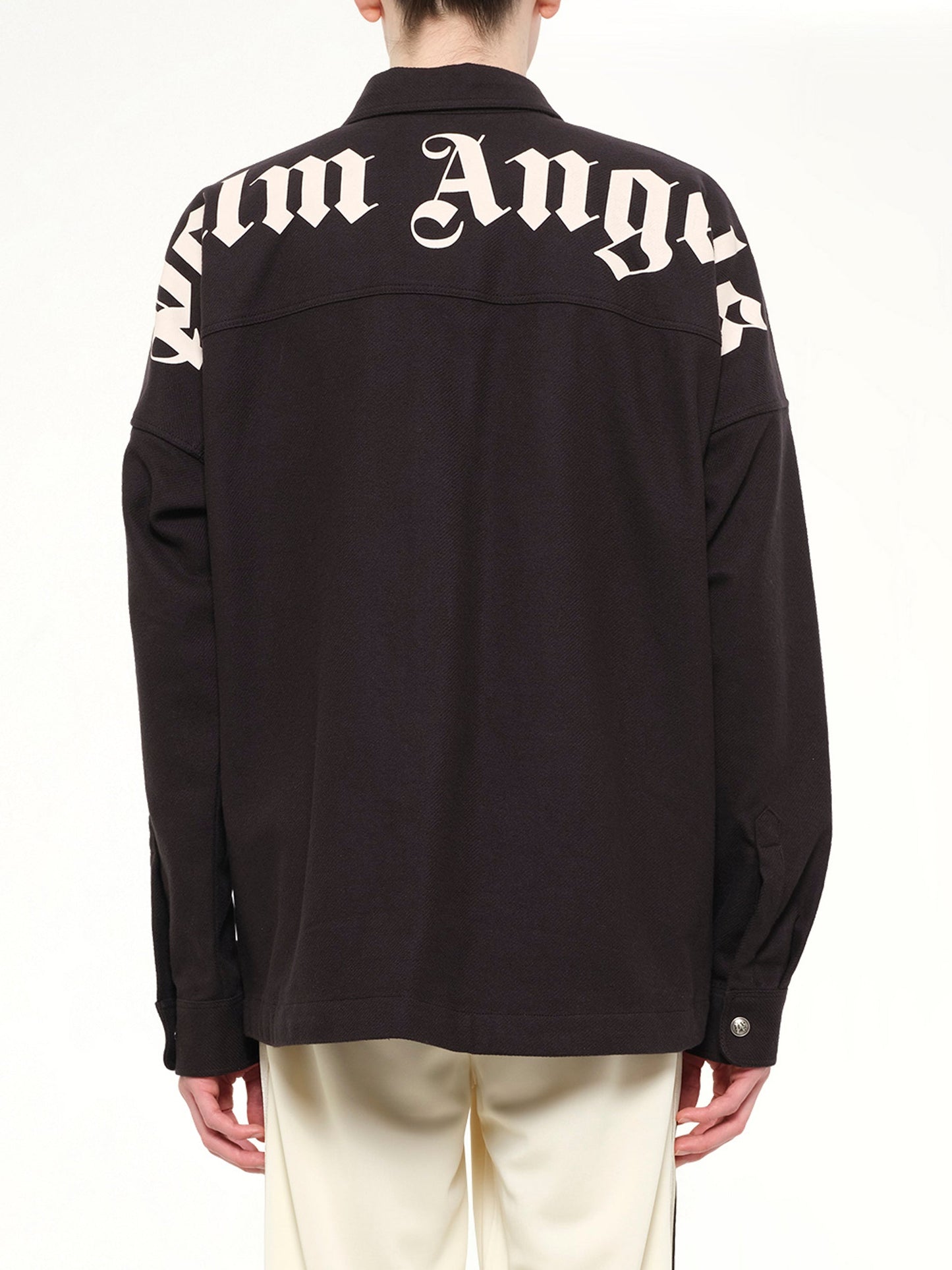PALM ANGELS Logo Loose Overshirt (Black)