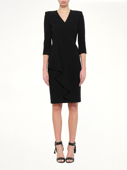 ALEXANDER MCQUEEN Crepe Dress (Black)