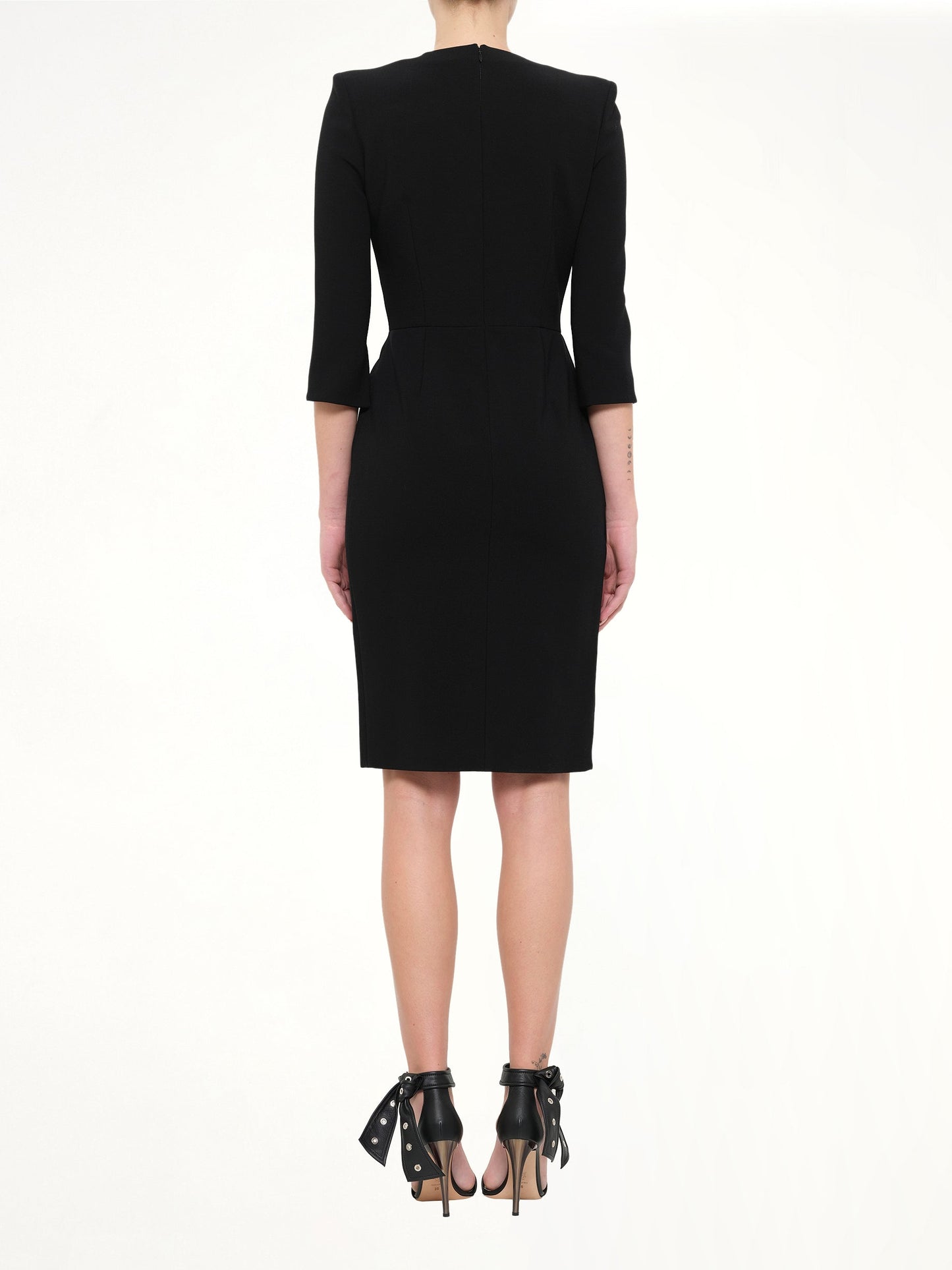 ALEXANDER MCQUEEN Crepe Dress (Black)