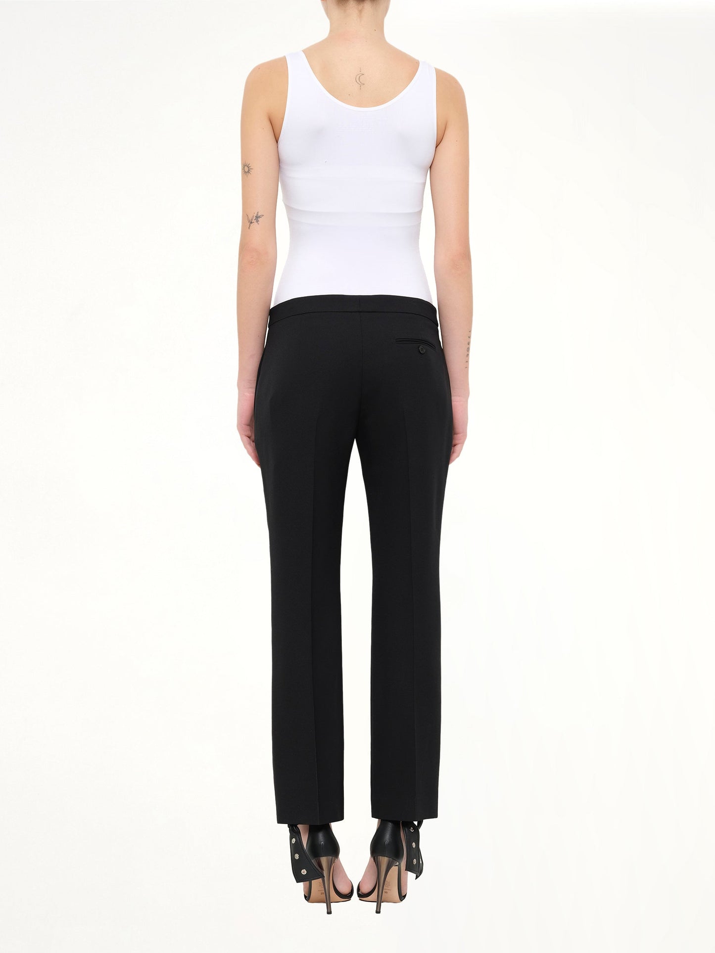 ALEXANDER MCQUEEN Wool Silk Pants (Black)