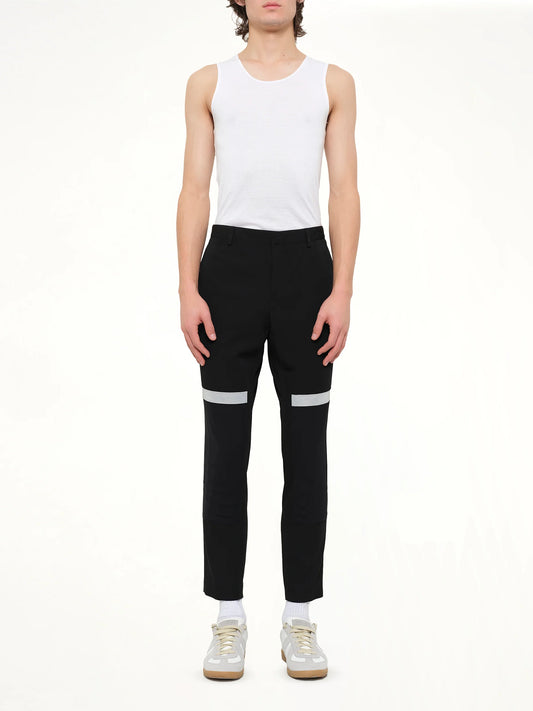 Lanvin Slim Crop Patch Trousers (Black)