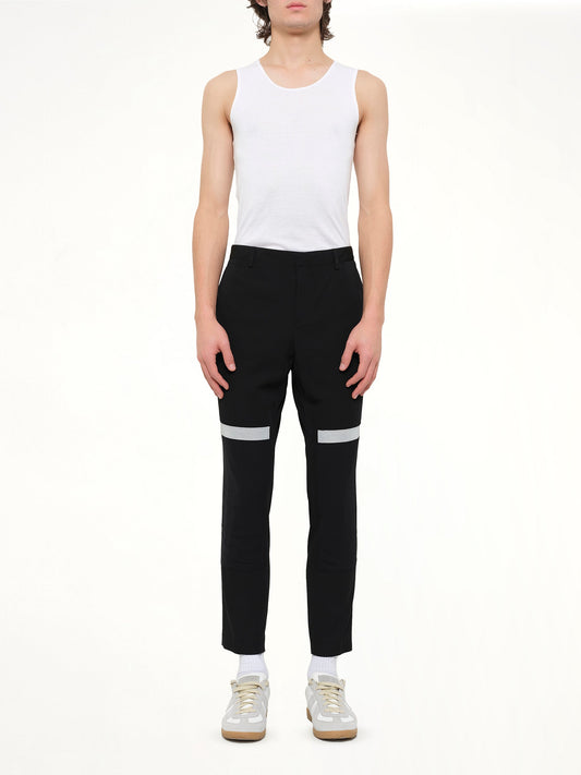 Lanvin Slim Crop Patch Trousers (Black)
