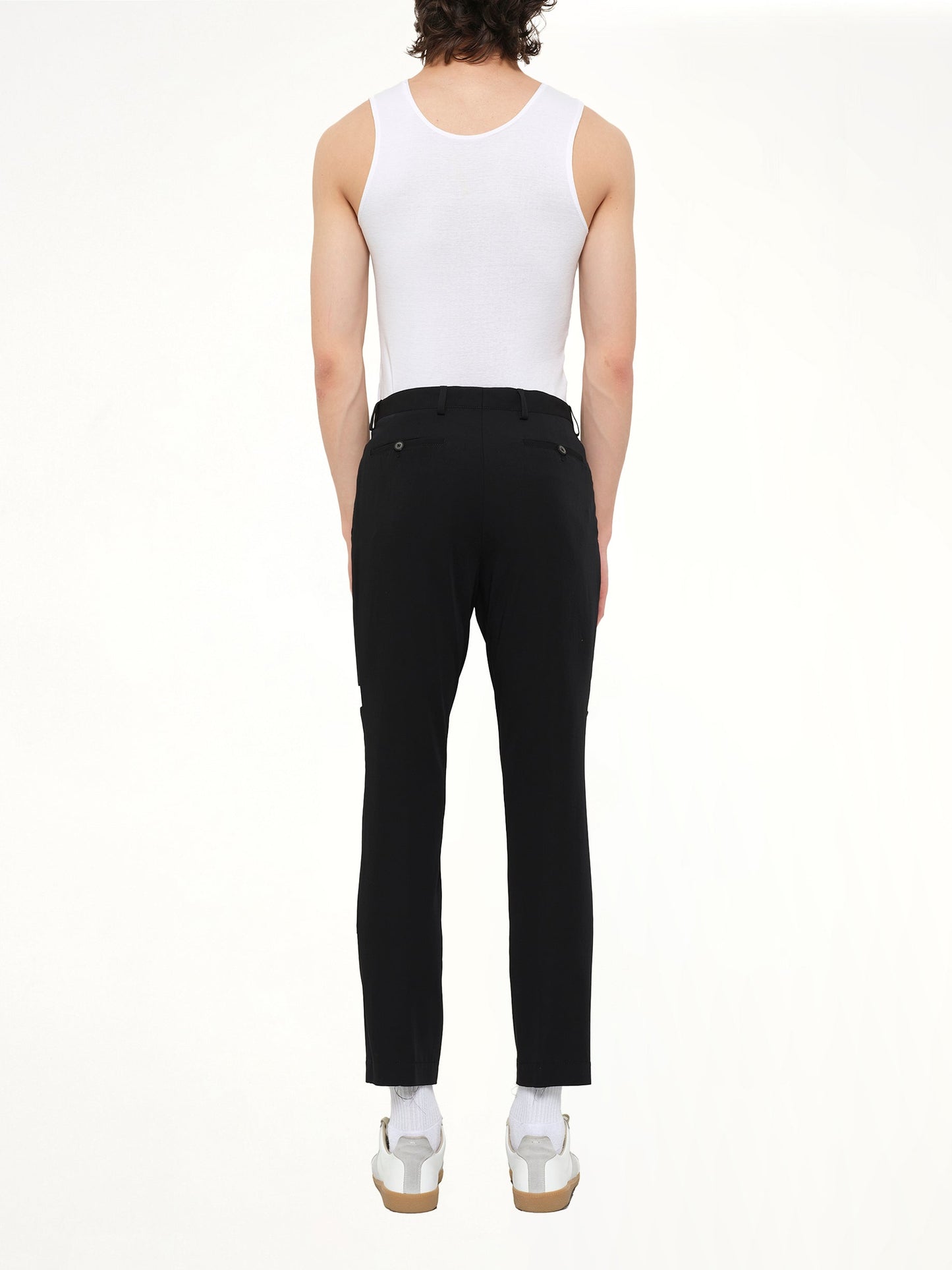 Lanvin Slim Crop Patch Trousers (Black)