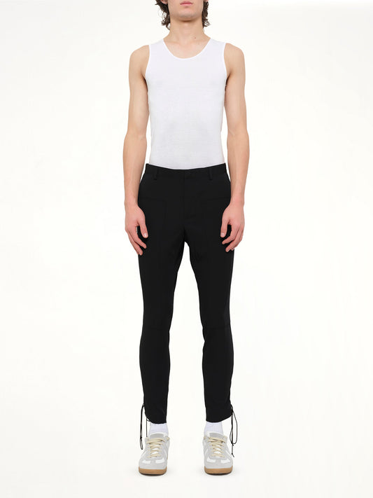Lanvin Slim Crop Patch Trousers (Black)