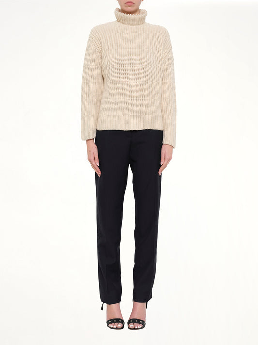 LOEWE Crop Pearls Sweater (Beige)
