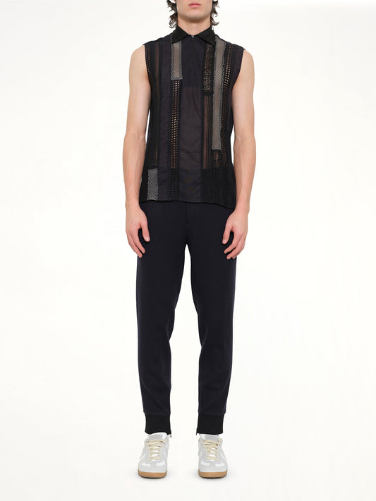 LANVIN S/Less Shirt Patchwork (Black)