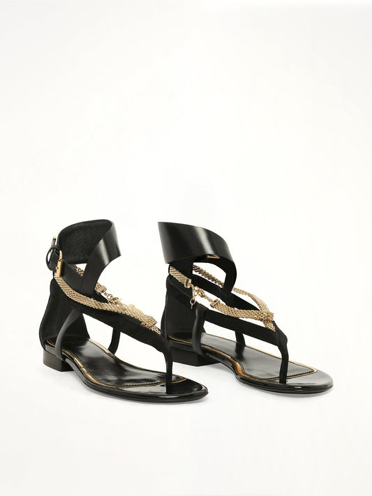 LANVIN Flat Sandal (Black)