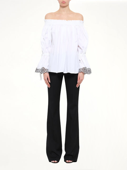 ALEXANDER MCQUEEN Popeline Shirt Top (White)