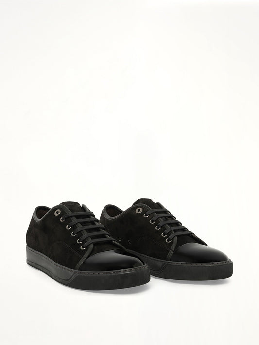 LANVIN Suede Patent Sneaker (Black)