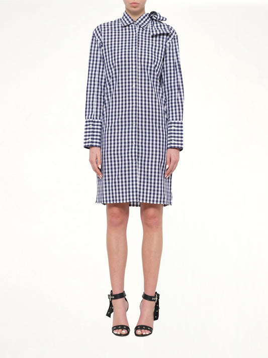 JWA Gingham Shirt Dress (Blue)