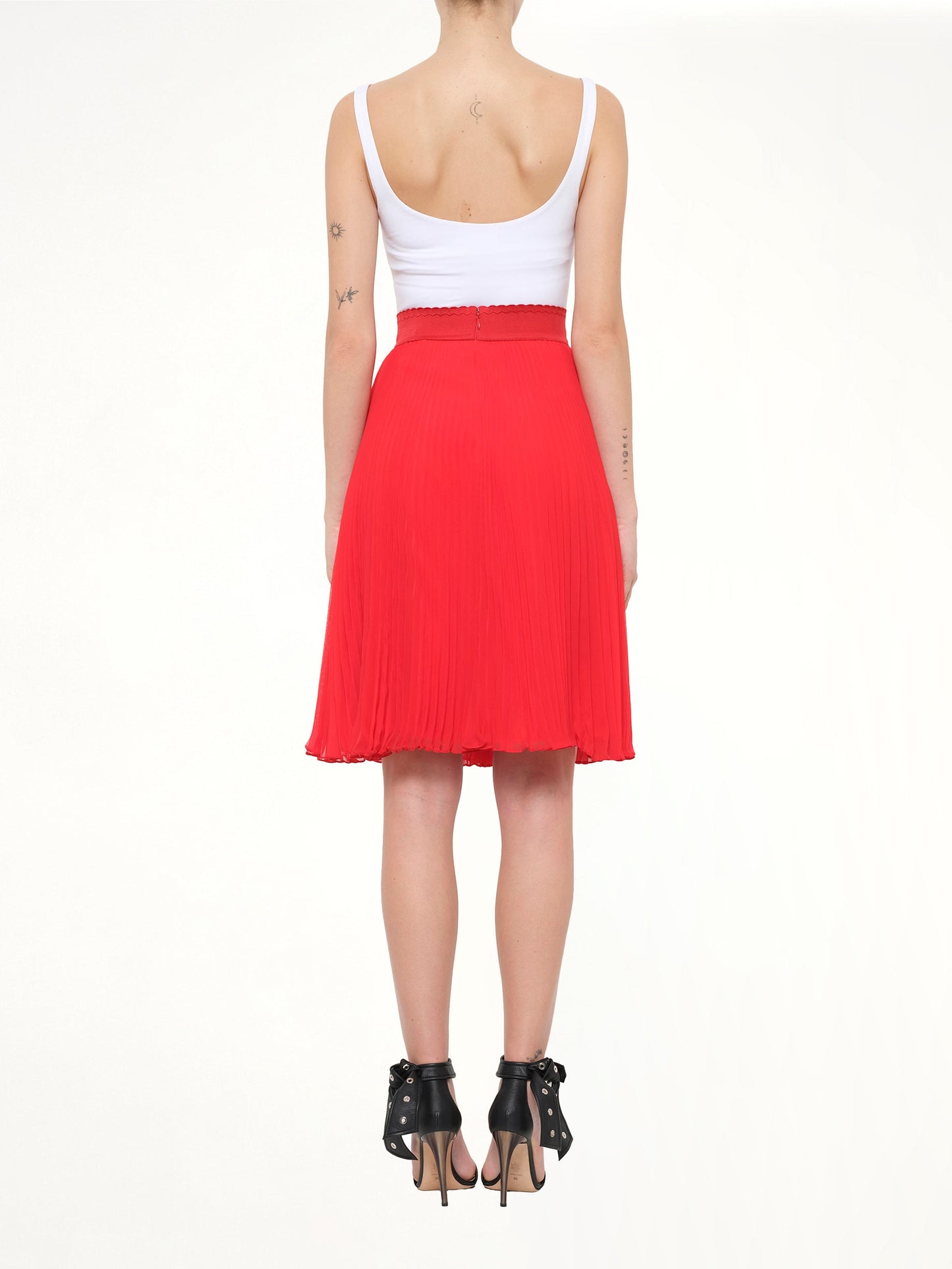 Givenchy Pleated Skirt (Red)
