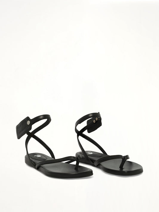 OFF-WHITE Ziptie Flat Sandal (Black)