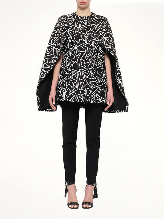 NEIL BARRETT Jacquard Cape (Black)