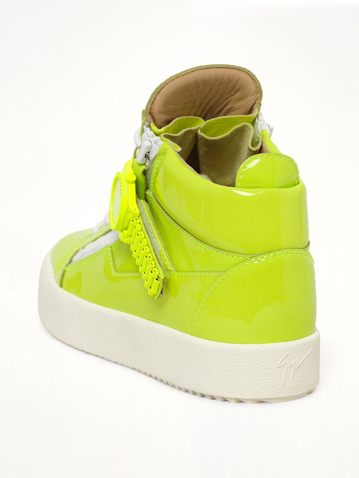 GIUSEPPE ZANOTTI Vernice Vague Sneaker (Citron)