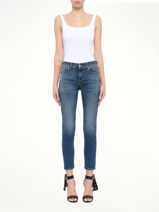 Alexander McQueen Embroidered Denim Jeans (Blue)