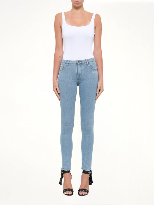 OFF-WHITE Skinny 5 Pocket Jeans (Blue)