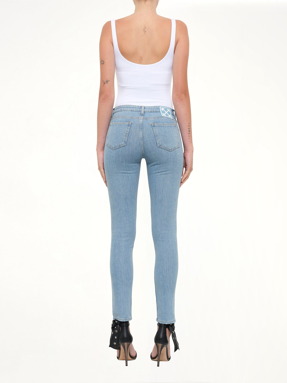 OFF-WHITE Skinny 5 Pocket Jeans (Blue)