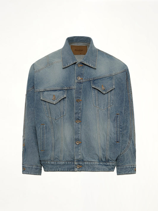 DOUBLET Distorted Cutting Denim Jacket (Indigo)