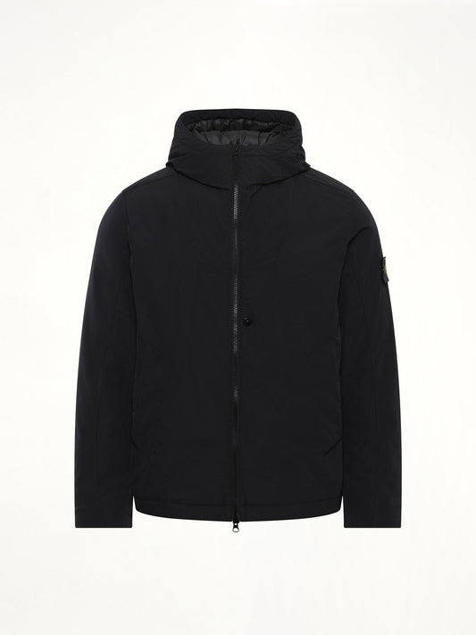 STONE ISLAND 410004 Micro Twill Hooded Jacket (Black)