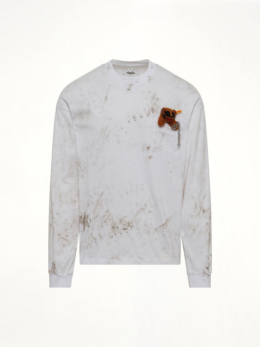 DOUBLET Long Sleeve T-Shirt With Villain Bear (White)